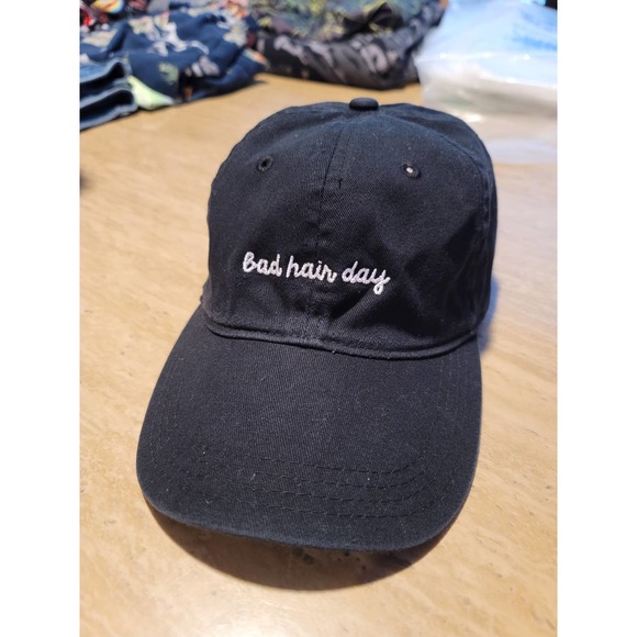 Bad Hair Day Black Adjustable Baseball Cap - Picture 2 of 8